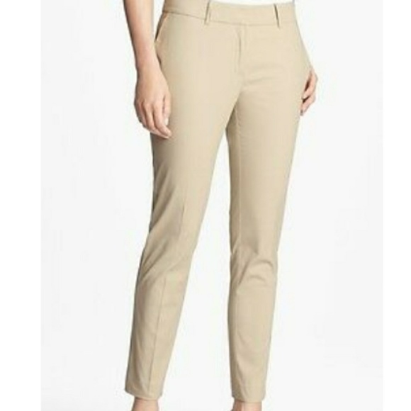 Lafayette 148 NY Khaki Twill Skinny Ankle Pant